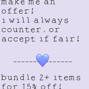 make offers & bundles!